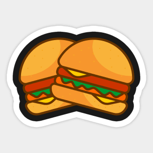 Love burger fastfood Sticker